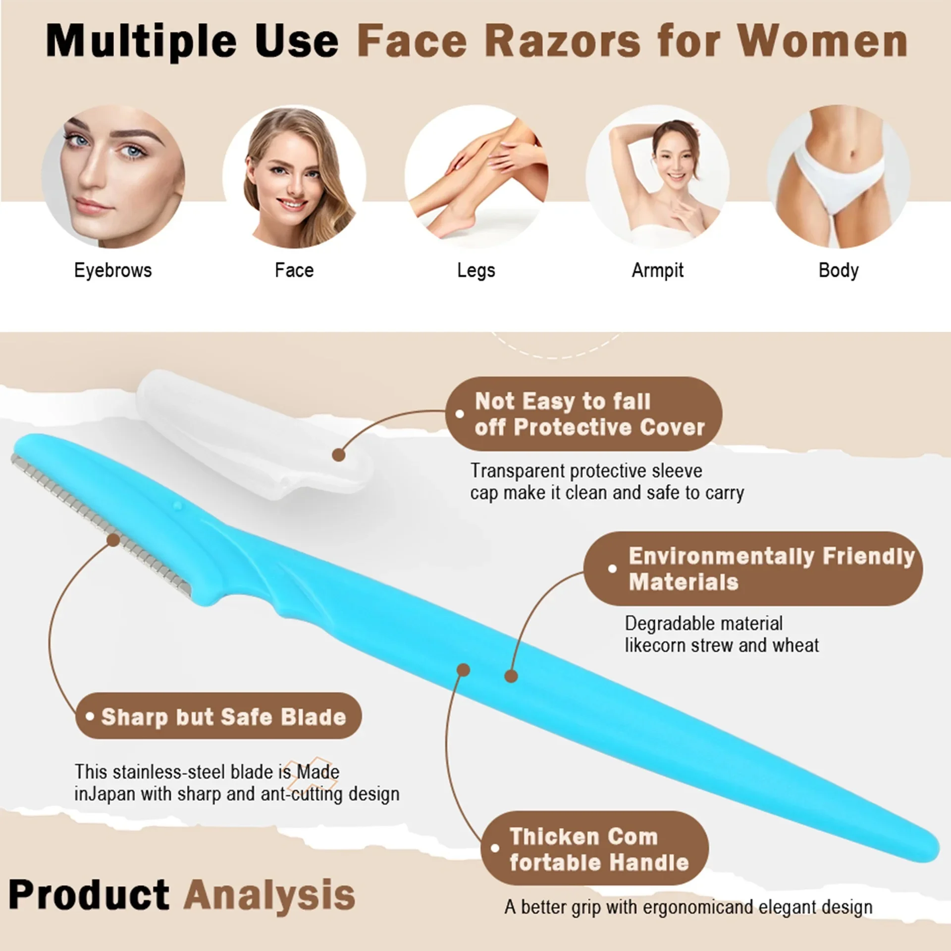 5/40Pcs Eyebrow Trimmer Face B - Hair Clipper recension och pris