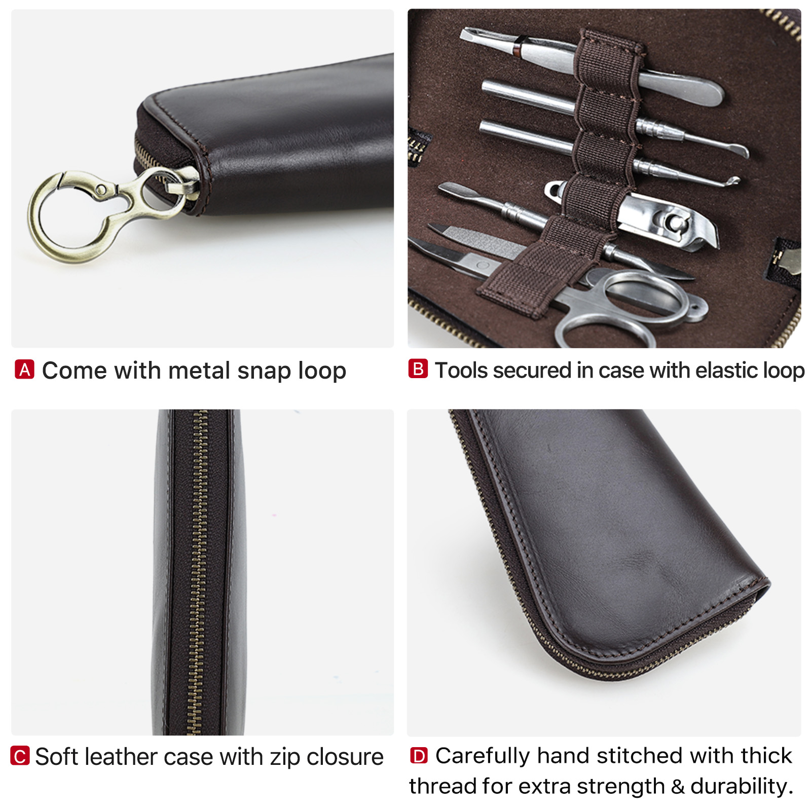 Genuine Leather Travel Case fo - Grooming Scissors recension och pris