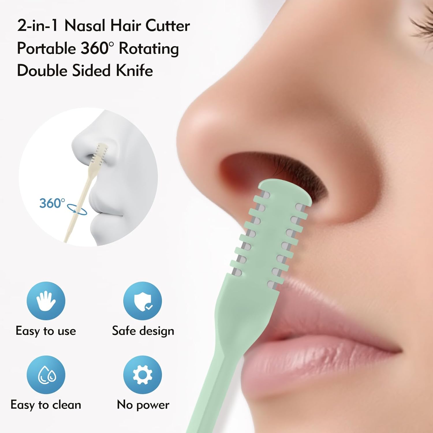 5/20/50Pcs 2-in-1 Nasal Cutter - Nose Trimmer recension och pris