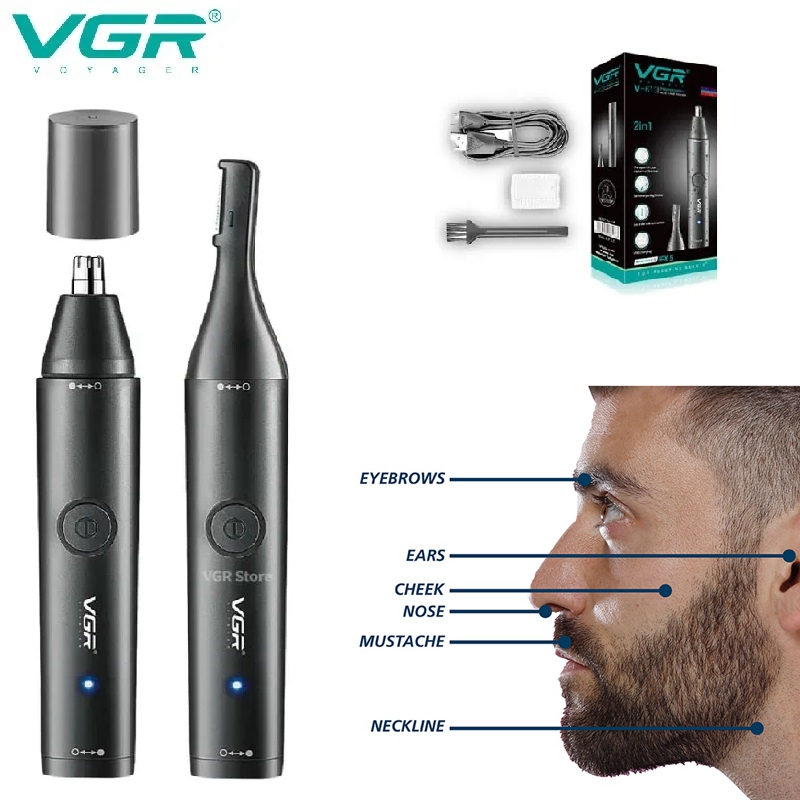VGR Washable Nose Hair Trimmer - Nose Trimmer recension och pris