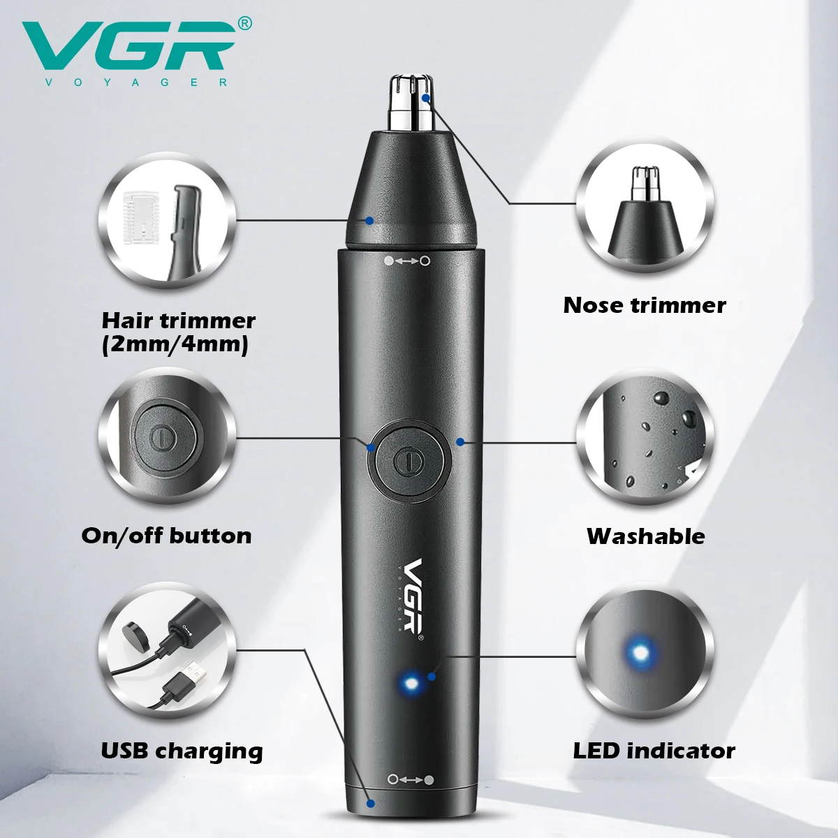 VGR Washable Nose Hair Trimmer - Nose Trimmer recension och pris