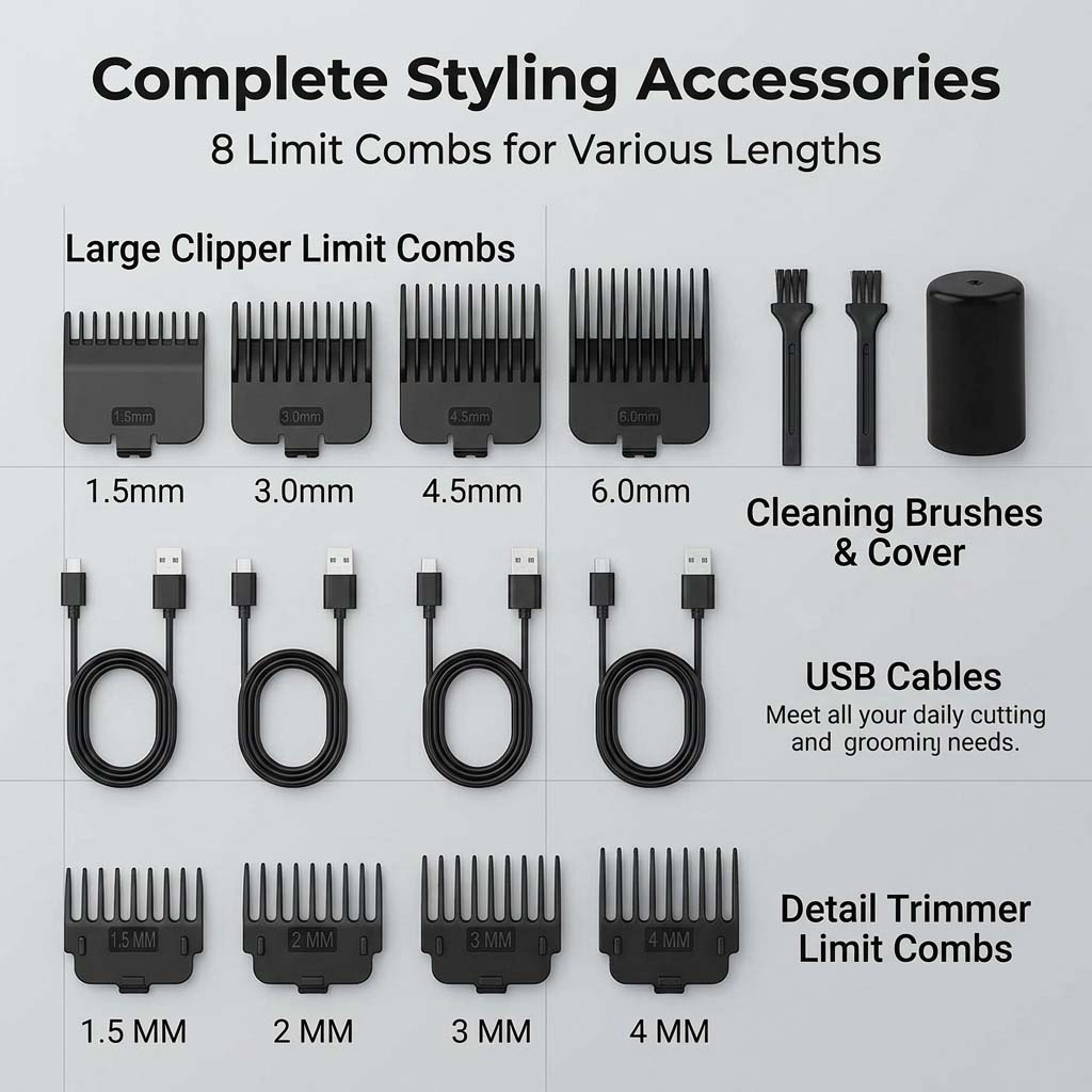 4 in 1 Men's Hair Clipper Set, - Body Trimmer recension och pris