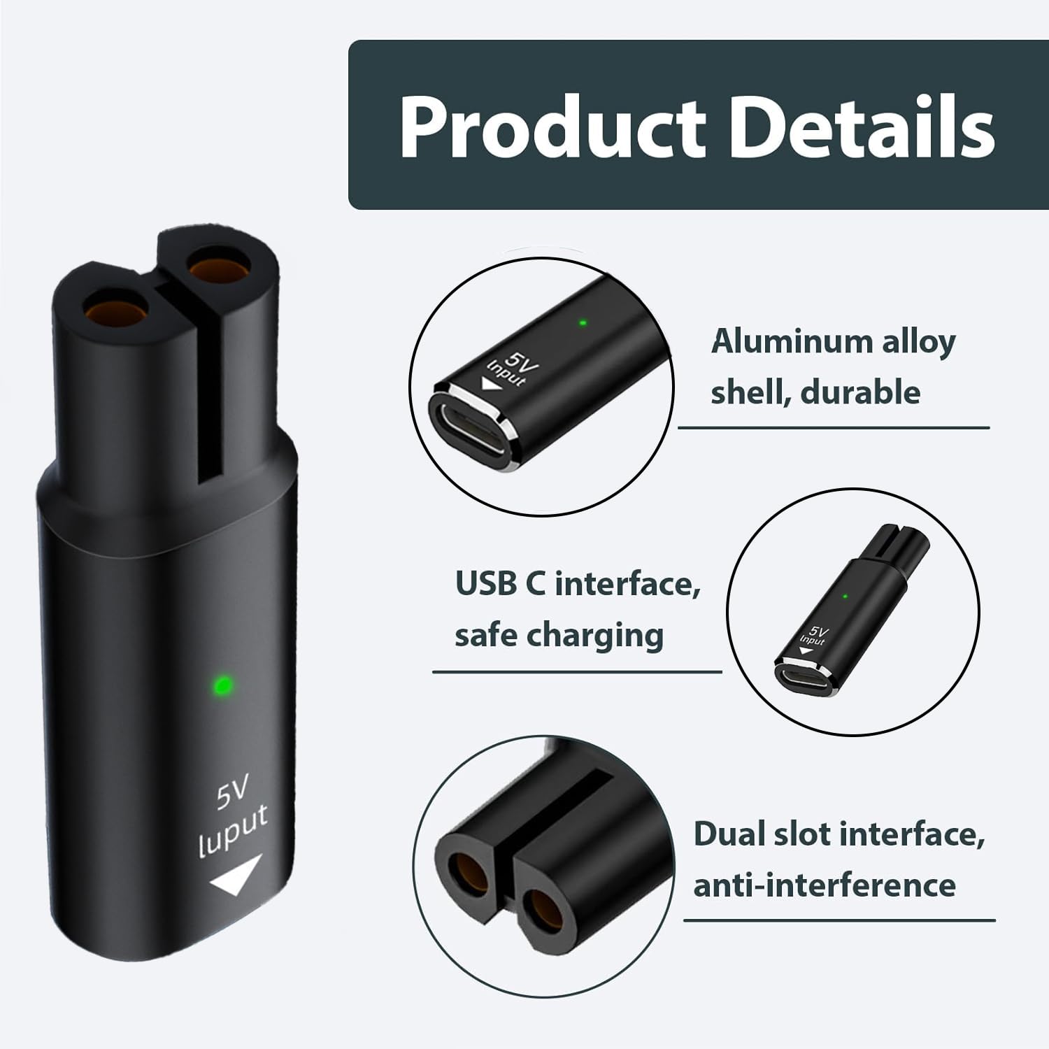 5V 15V USB Type C Charging Ada - Electric Shaver Rotary recension och pris
